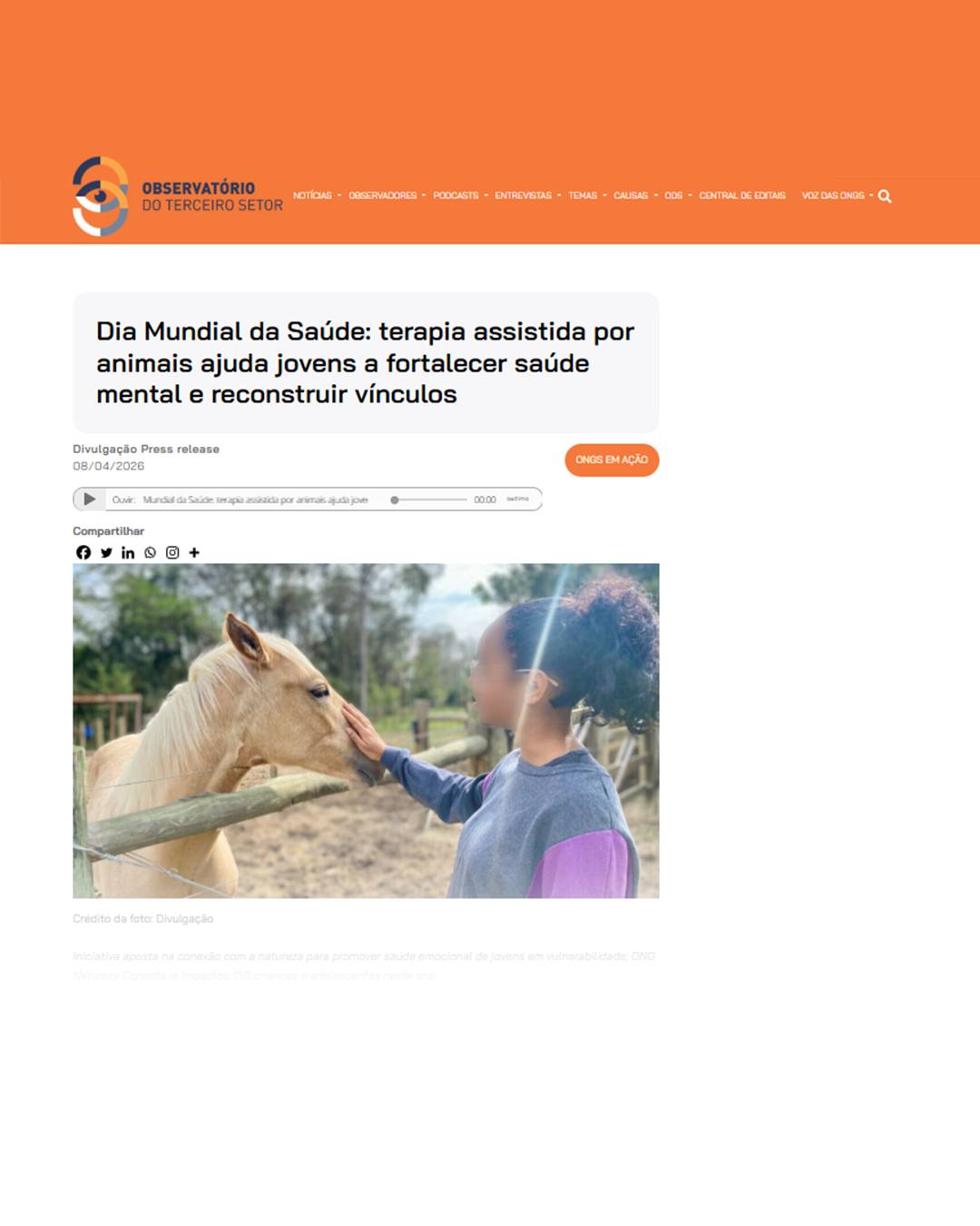 Saúde que se constrói com vínculo e conexão