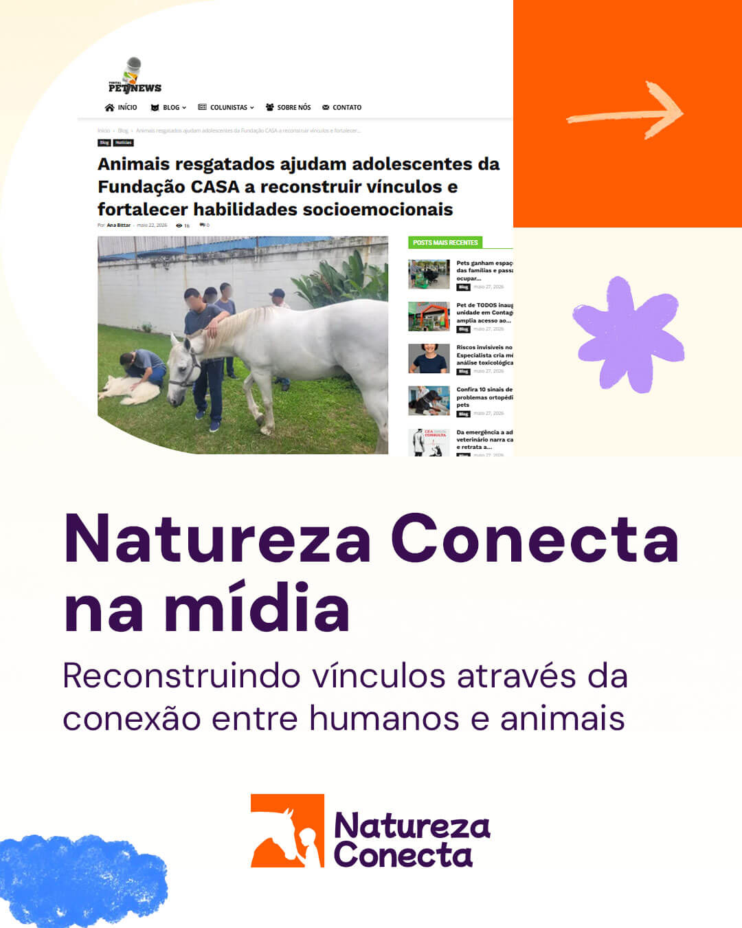 Reconstruindo vínculos através da conexão entre humanos e animais
